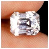 Octagon Cut Natural Pink Peach Kunzite Afghanistan