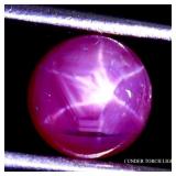 Round Cabochon 100% Natural Red 6 Rays Star Ruby A