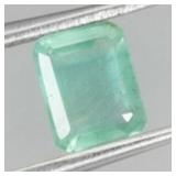 Emerald Cut Natural Unheated Green Emerald Zambia