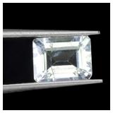 Emerald Cut Natural Unheated Top Green Blue Aquama