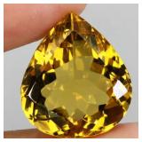 Heart Natural Unheated AAA Rich Yellow Citrine Bra