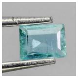 Baguette Cut Natural Top Bluish Green Emerald 0.29
