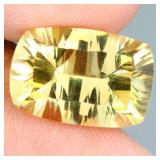 Antique Concave Cut Natural Top Yellow Citrine 8.7