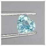 Heart Cut Natural Heated Top Seafoam Blue Zircon C