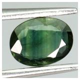 Oval Cut Natural Heated Only Blue Green Sapphire A