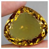 Heart Cut Natural Unheated Top Yellow Citrine Braz