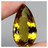 Pear Cut Natural Unheated Top Yellow Citrine Brazi