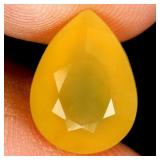 Pear Cut Natural Unheated Yellow Opal Mexico 4.06c