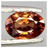 Oval Cut Natural Unheated Top Rich Orange Zircon T