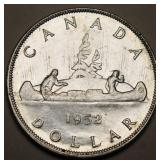 Canada Silver Dollar 1952 NWL