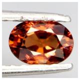 Oval Cut Natural Unheated Top Orange Zircon Tanzan