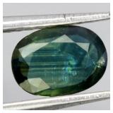 Oval Cut Natural Heated Only Blue Green Sapphire A