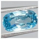 Oval Cut Natural Heated Top Seafoam Blue Zircon Ca