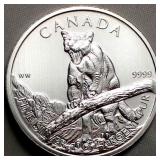 Canada $5 Wildlife Bullion Series 2012 Cougar