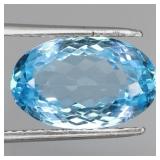 Oval Cut Natural Top Swiss Blue Topaz Africa 9.06