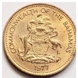 Bahama Islands 1977 Elizabeth II 1 CENT coin