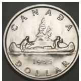 Canada Silver Dollar 1955