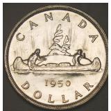 Canada Silver Dollar 1950 SWL