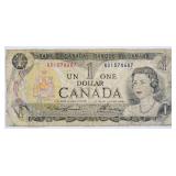 Canada 1973 Elizabeth II ONE DOLLAR banknote