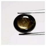 5.76ct Oval Cabochon Black 6 Ray Star Sapphire - H