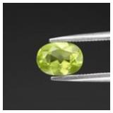 0.84ct 7x5mm VS Oval Natural Green Peridot - Untre