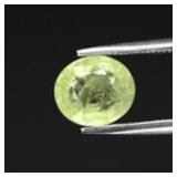 1.47ct 7.5x6.5mm Oval Natural Green Grossular Garn