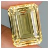 Octagon Concave Cut Natural Yellow Citrine 11.84ct