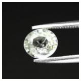 1.03ct 6.5x5.8mm Oval Natural Light Green Grossula