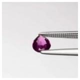 0.59ct VS Pear Natural Pinkish Purple Rhodolite Ga