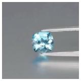 0.96ct 6x5.8mm VS Cushion Natural Sky Blue Topaz -