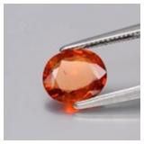 1.33ct 8.2x7mm Oval Natural Orange Spessartite Gar