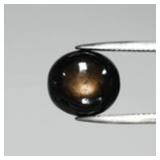 9.83ct Oval Cabochon Black 6 Ray Star Sapphire Hea