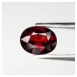 1.60ct 7.7x6mm VS Oval Natural Orangish Red Garnet