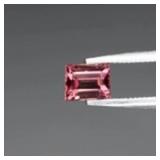 0.54ct 4.7x3.8mm VS Baguette Natural Pink Tourmali