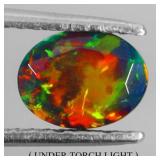 Oval Cut Natural AAA Floral Flash Play Of Color Bl