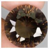 Round Concave Cut Natural Clean Smoky Quartz Brazi