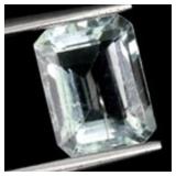 Emerald Cut Natural Unheated Top Green Blue Aquama