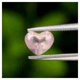 0.59ct 6x5mm Heart Natural Pink Rose Quartz - Untr