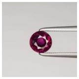 1.01ct 5.5mm Round Natural Purplish Pink Rhodolite