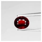 1.29ct 7x5.8mm VS Oval Natural Reddish Orange Garn