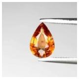 0.69ct 6.8x4.8mm Pear Natural Orange Spessartite G
