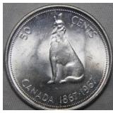 Canada 50 Cents 1967 Brilliant Uncirculated