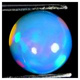 Round Cab AAA Floral Flash Play Of Color Crystal F