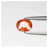 0.83ct 5.7x4.7mm Oval Natural Orange Sapphire - Un
