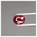 1.42ct 7x5.5mm Oval Natural Reddish Orange Spessar