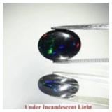 1.71ct 11.5x8.5mm Oval Cabochon Natural Black Opal
