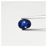 0.96ct 6.5x5mm Oval Natural Medium Blue Sapphire -