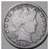 USA Barber Quarter 1925