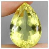 Pear Concave Cut Natural Unheated Yellow Lemon Qua