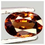Oval Cut Natural Unheated Top Orange Zircon Tanzan